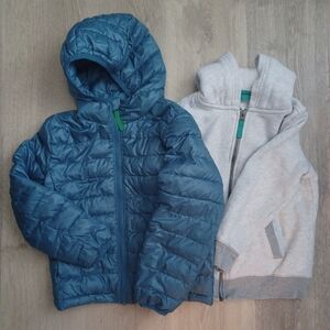 Primary Bundle: Lightweight Puffer Jacket & Fleece-Lined Hoodie Sz 6-7